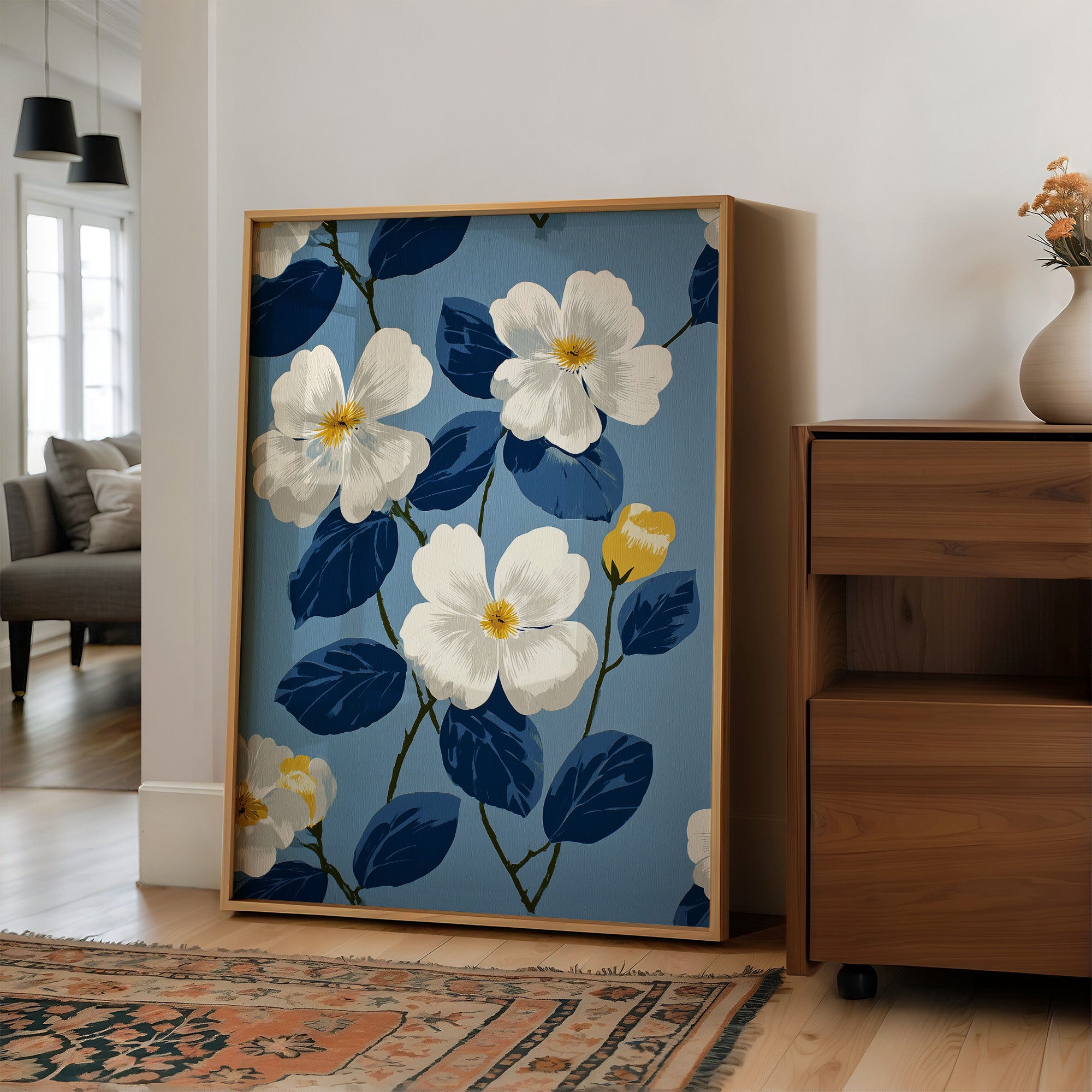 White Magnolias on a Blue Afternoon
