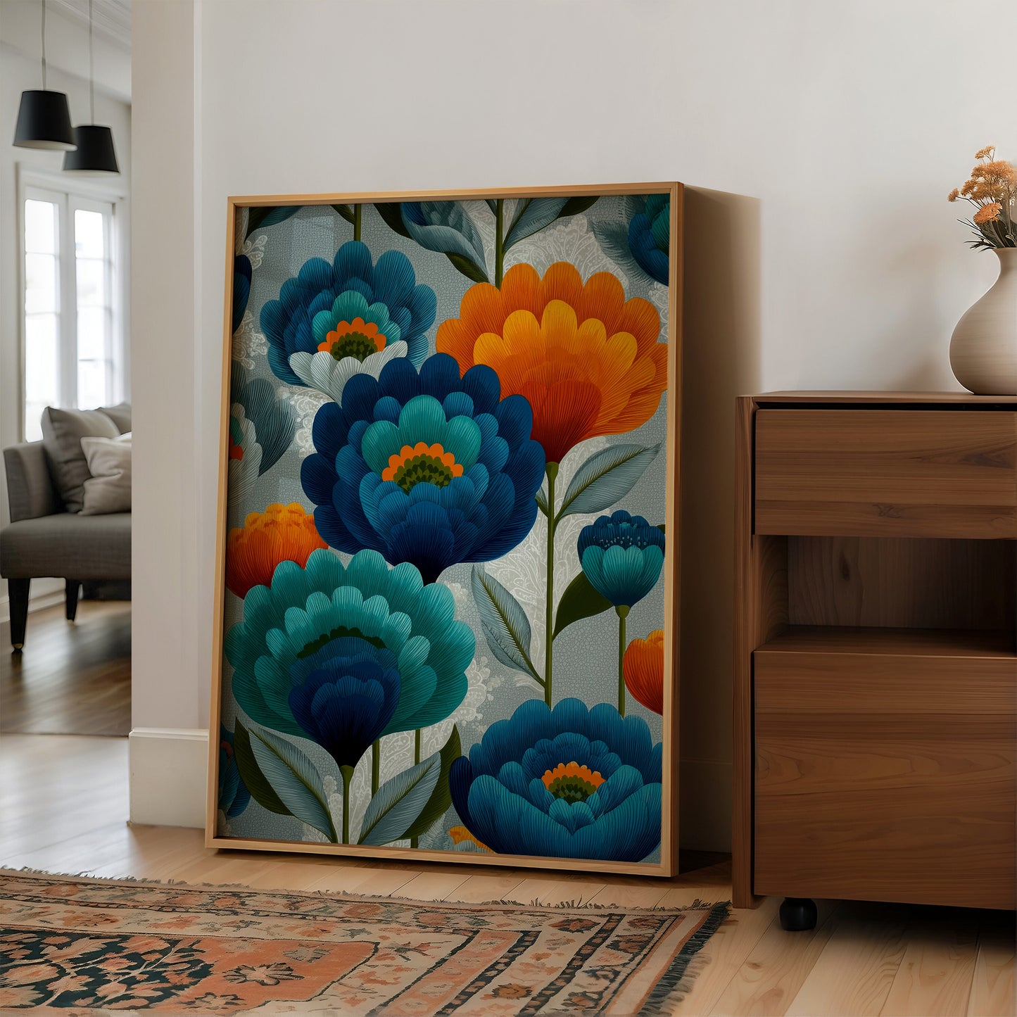 Bold Blooms on a Grey Morning