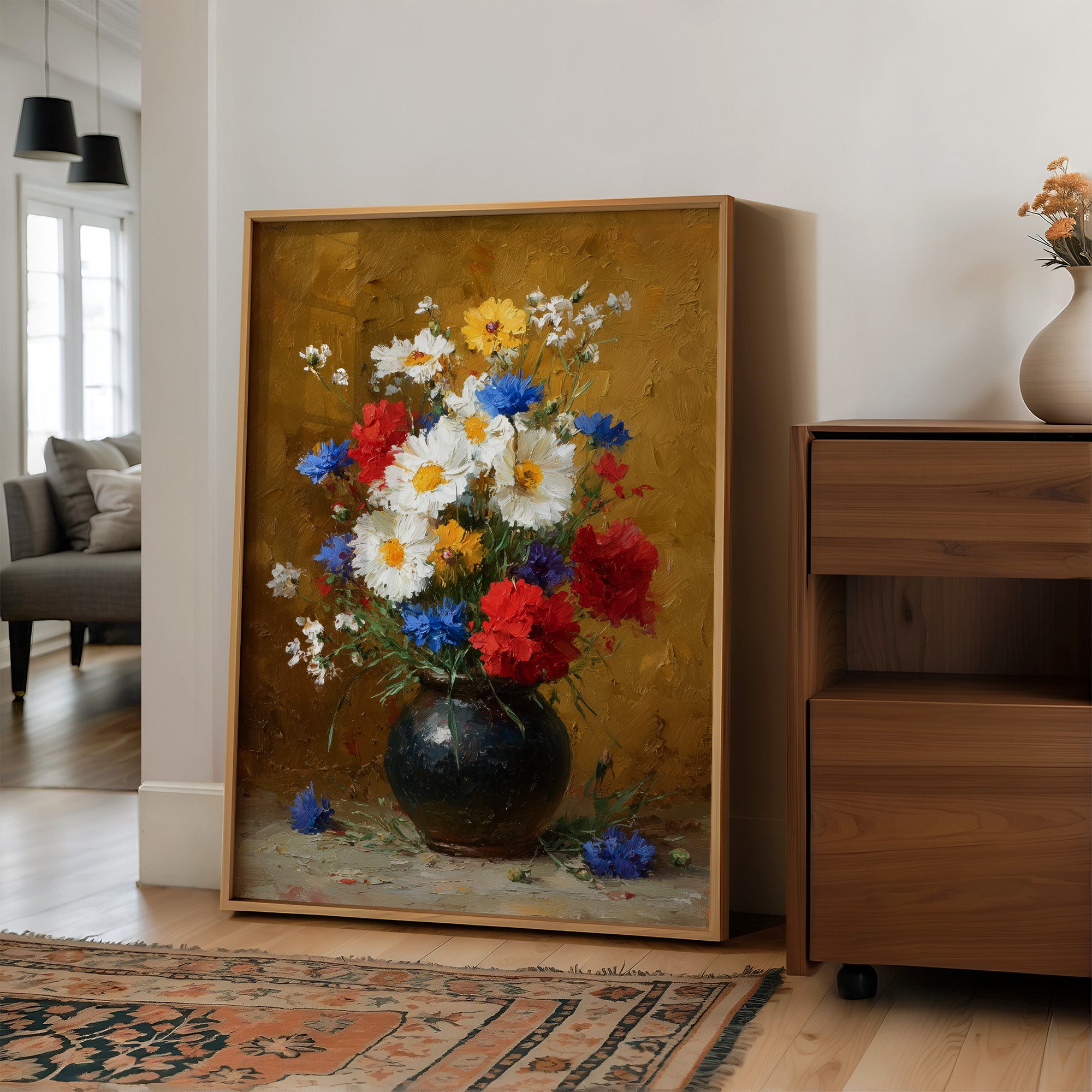 Wildflowers in a Dark Vessel