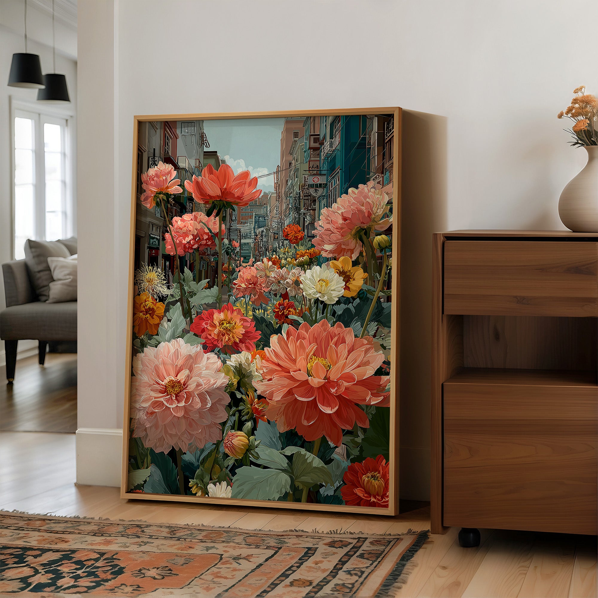 Dahlias Took Over the Street