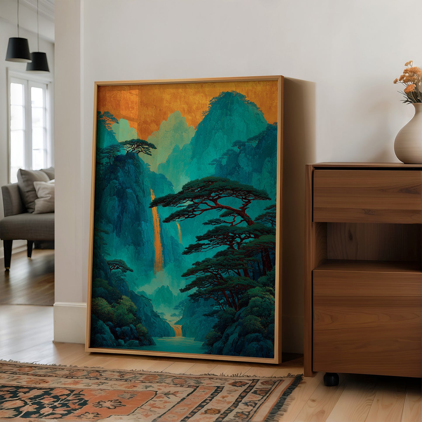 Gold Falls Through Ancient Pines