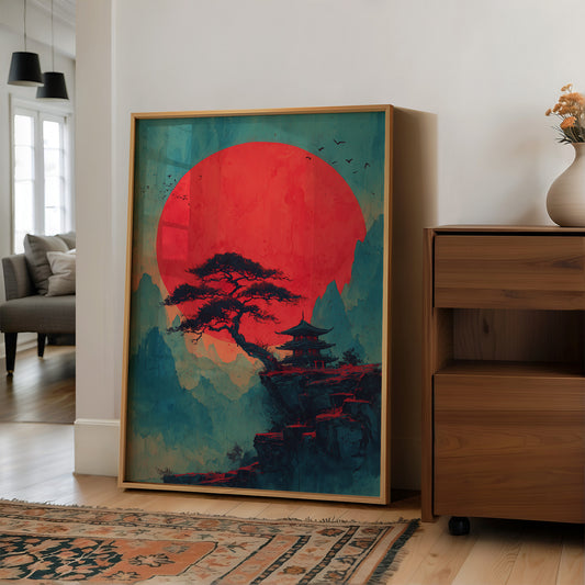 The Pagoda Watches the Red Sun