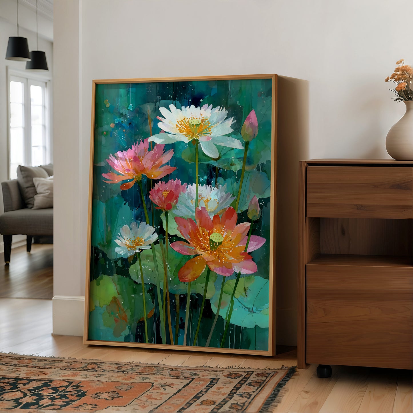 Lotus Flowers After the Rain
