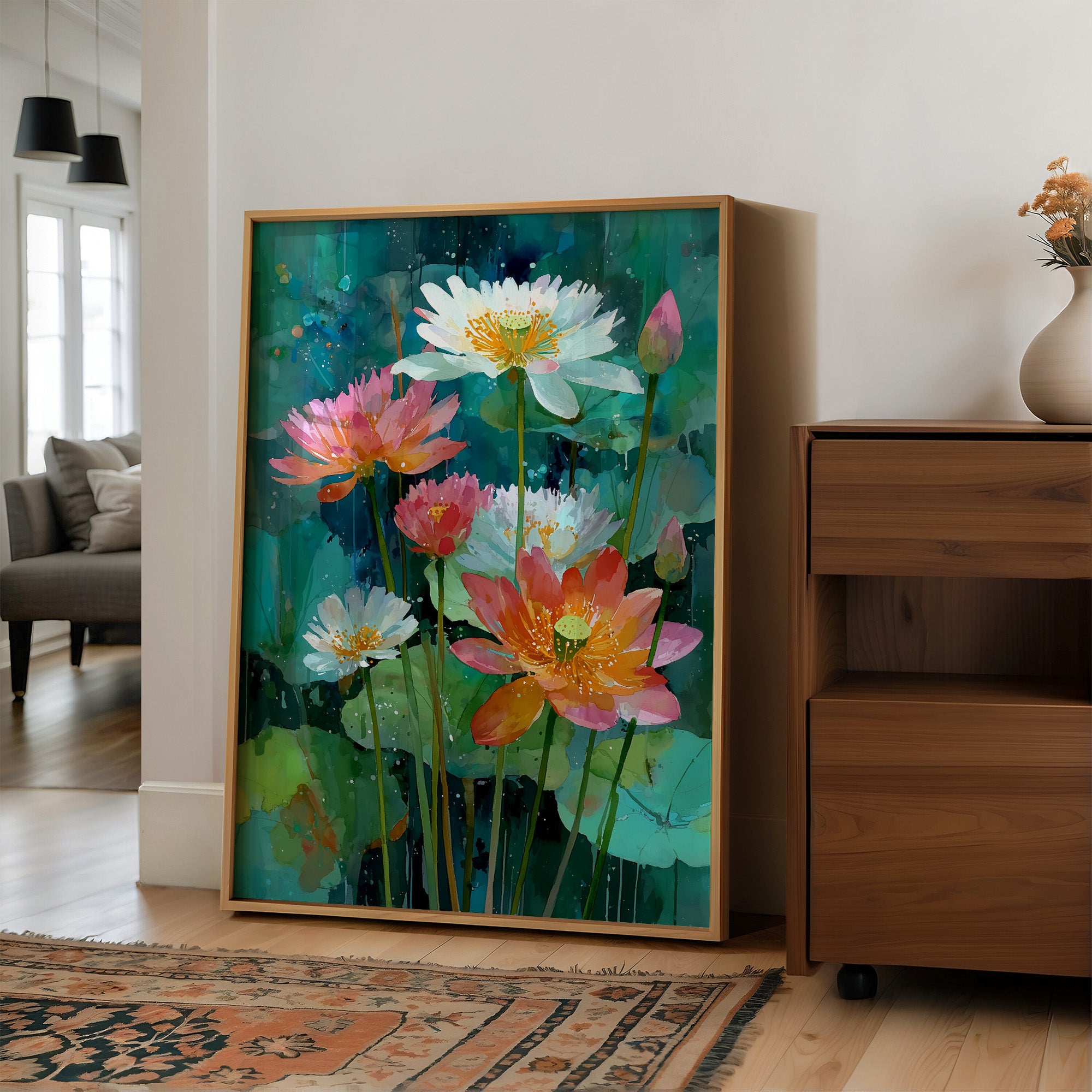 Lotus Flowers After the Rain