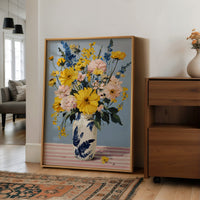 Tuesday Flowers in the Blue Vase