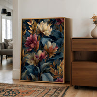 Autumn Magnolias in a Blue Room