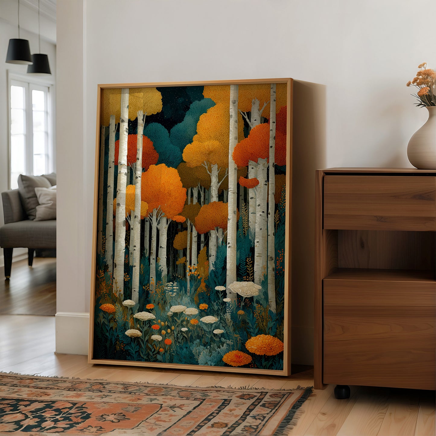 The Birch Grove After Midnight
