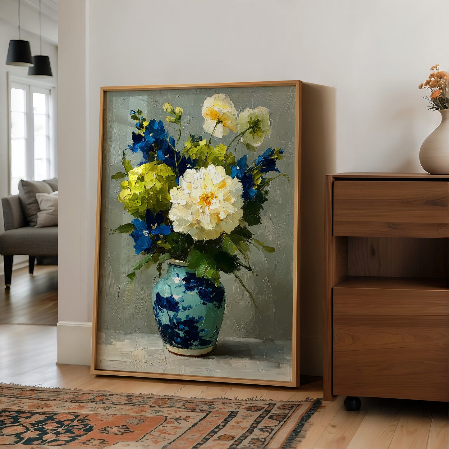 Tuesday Flowers in the Blue Vase