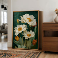 White Peonies and a Few Good Tulips
