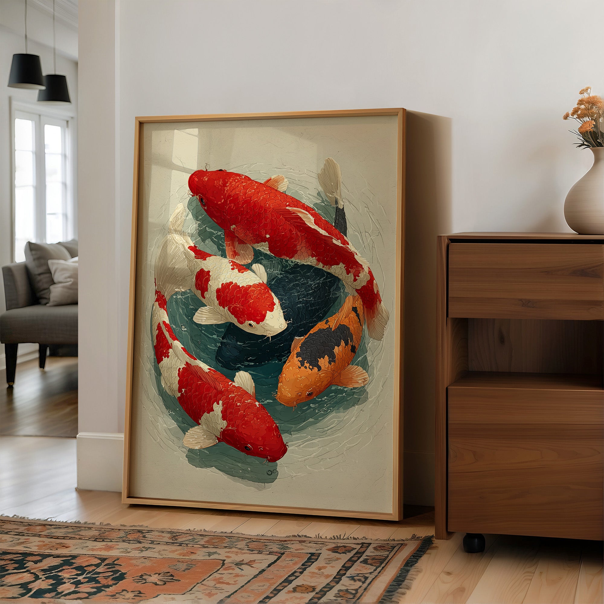Four Koi, One Unhurried Circle