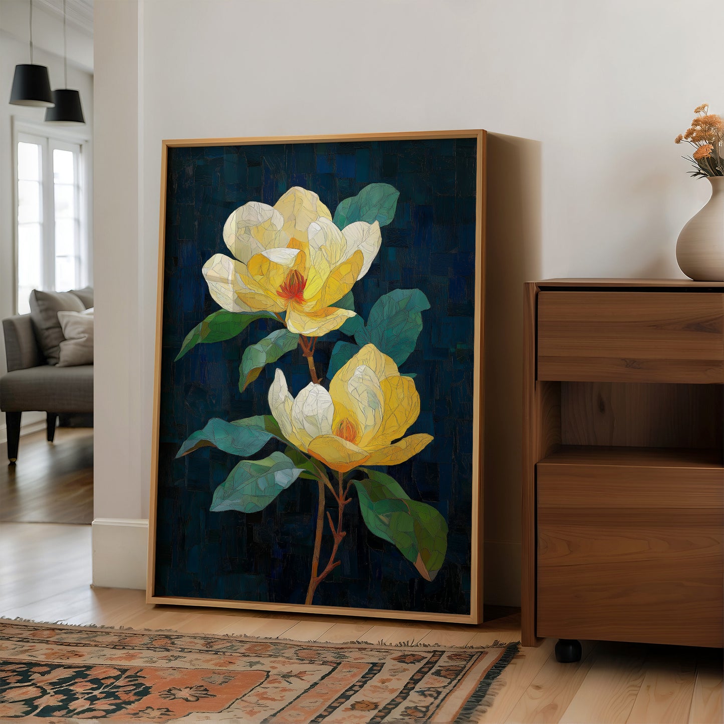 Yellow Magnolias at Midnight