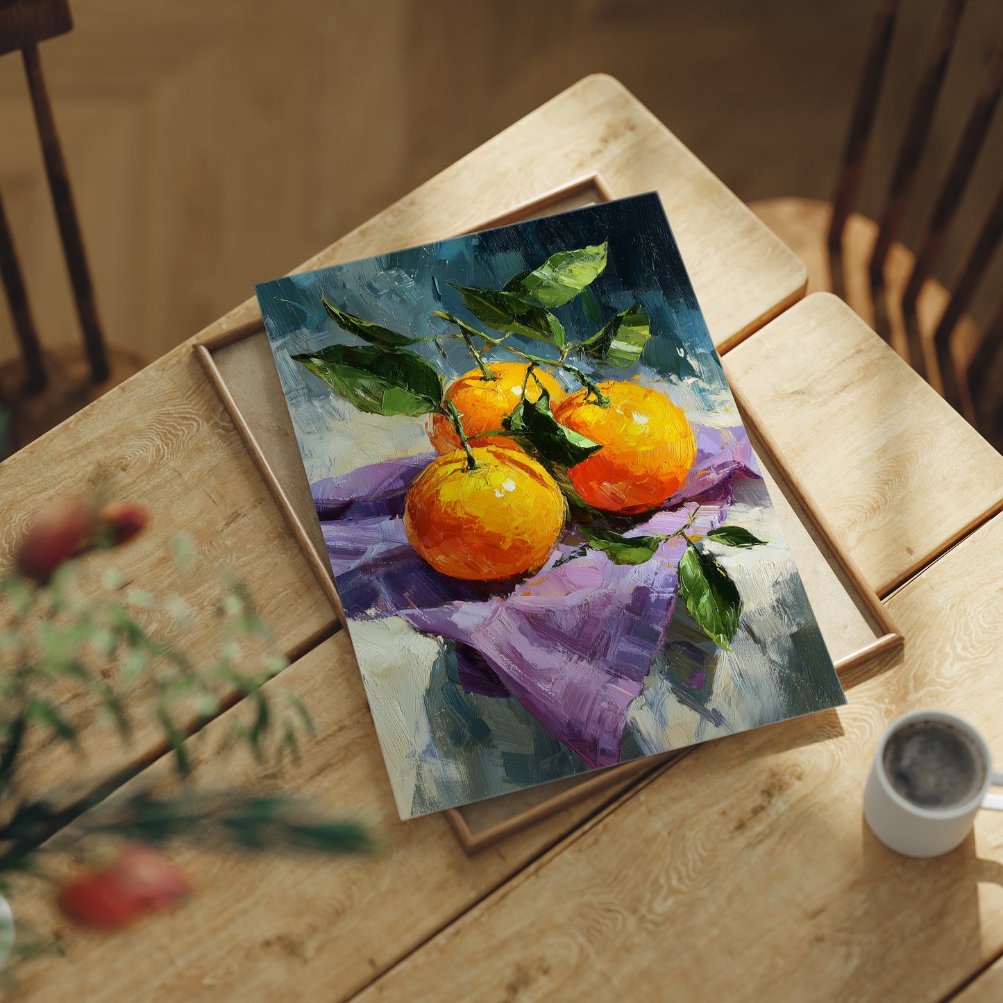 Three Oranges on a Lavender Day