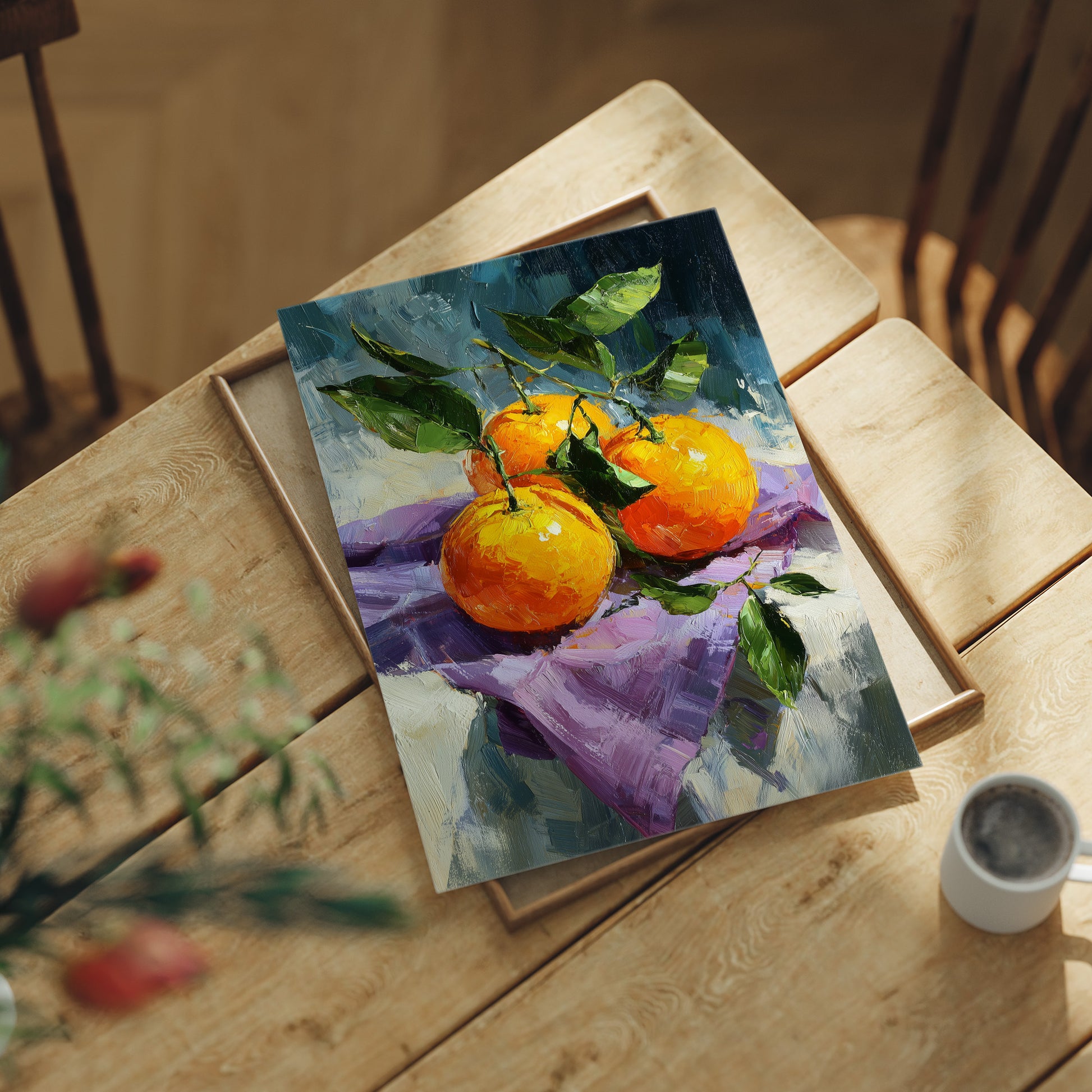 Three Oranges on a Lavender Day
