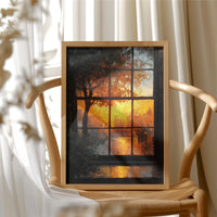 Golden Hour Through the Old Glass