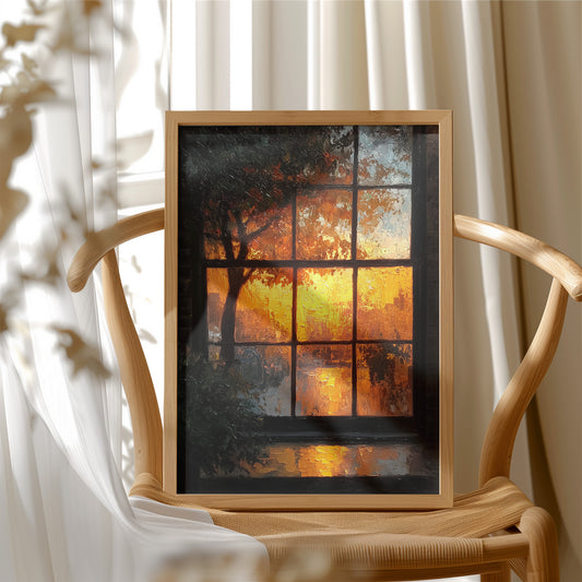 Golden Hour Through the Old Glass