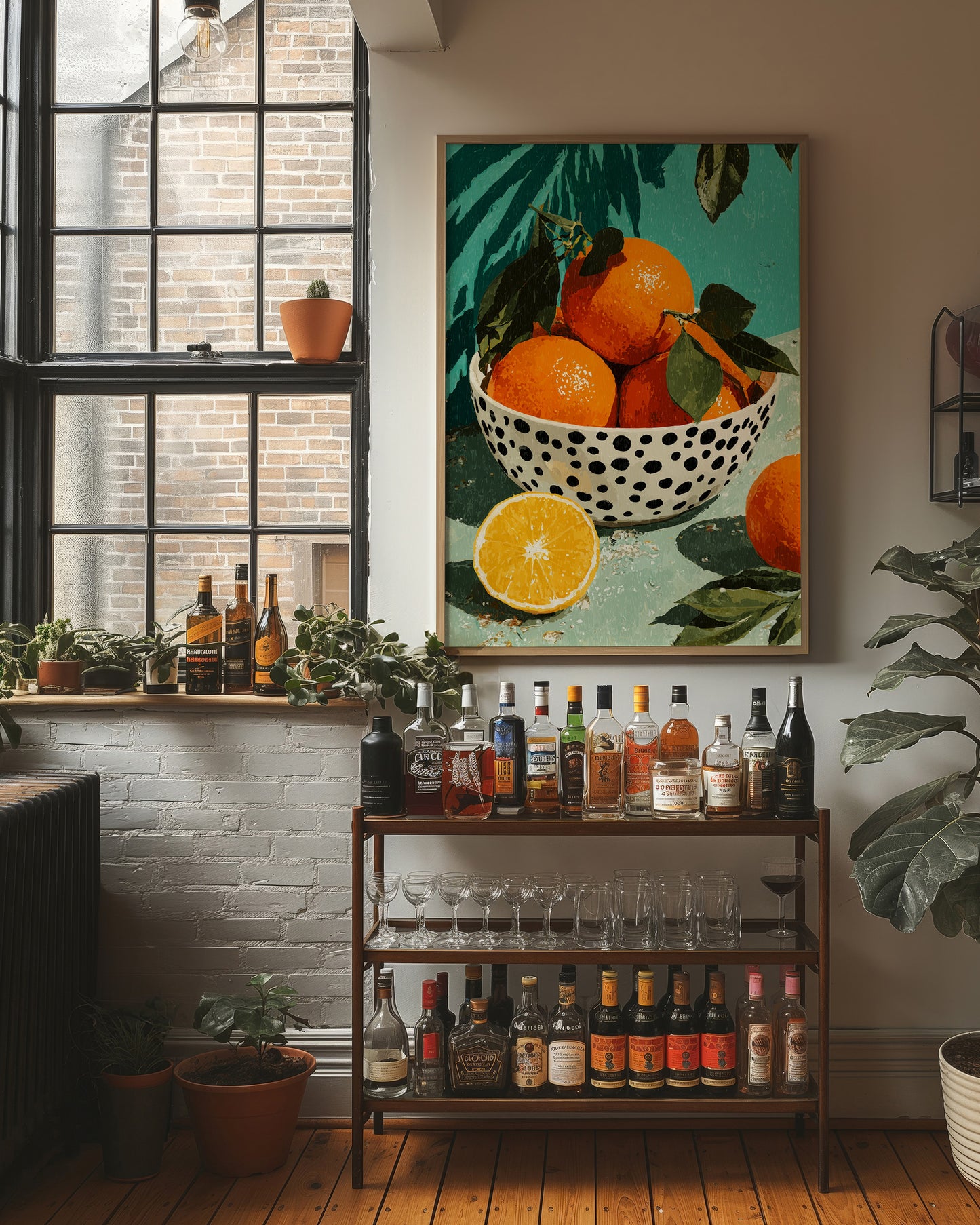 Oranges on a Teal Afternoon