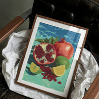Pomegranate on Turquoise Tide
