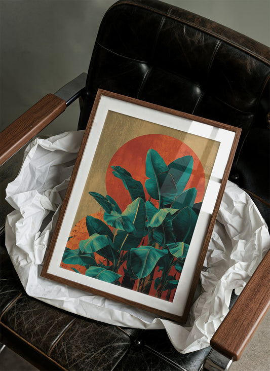 Banana Leaves at Sundown