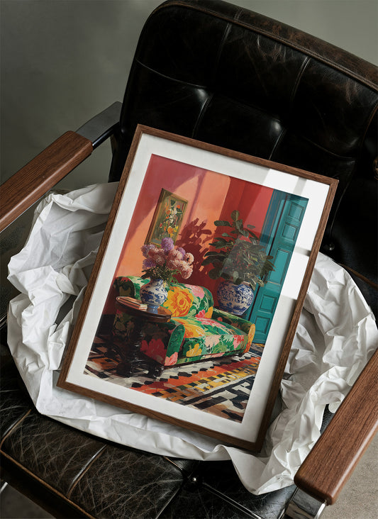 Coral Room, Painted Sofa
