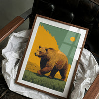 The Grizzly Walks at Dusk