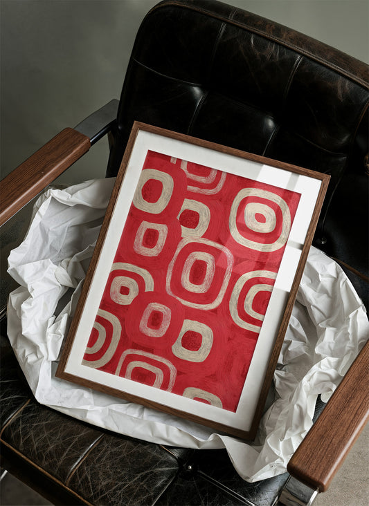 Concentric Rhythm in Red