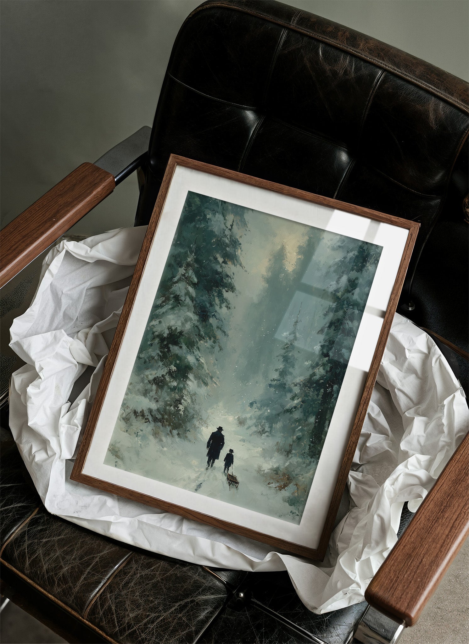 Father, Son, and a Sled
