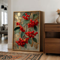 Winterberries and Gold Leaf