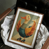 Duck With Wings Wide Open