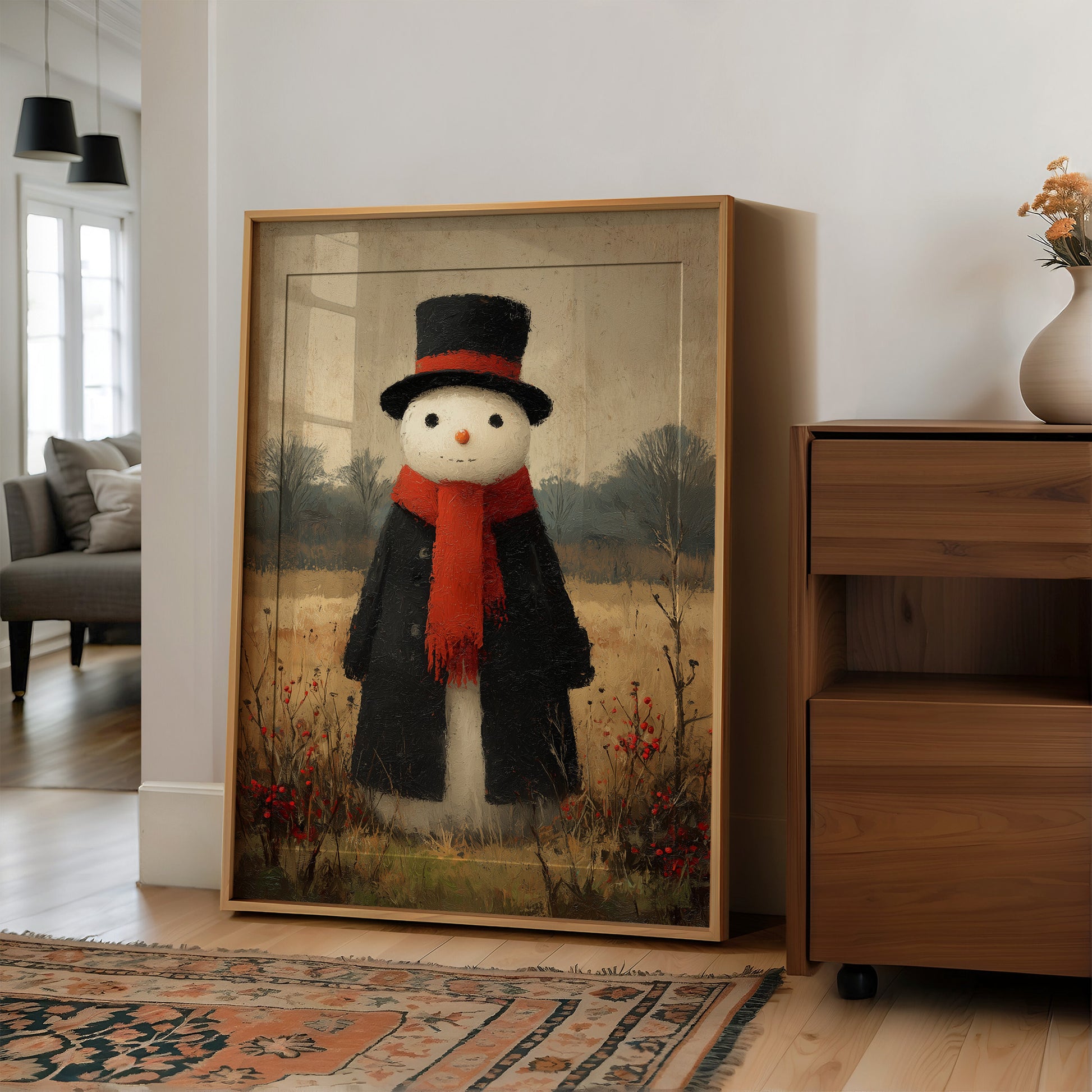 Snowman in the Meadow