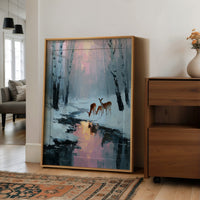 Deer at Rose Dawn