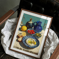 Hummus and Blue Pottery