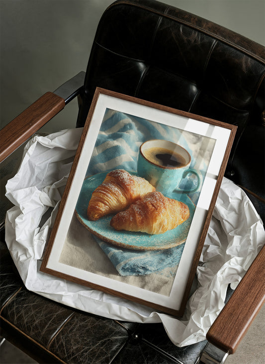 Croissants and Blue Linen