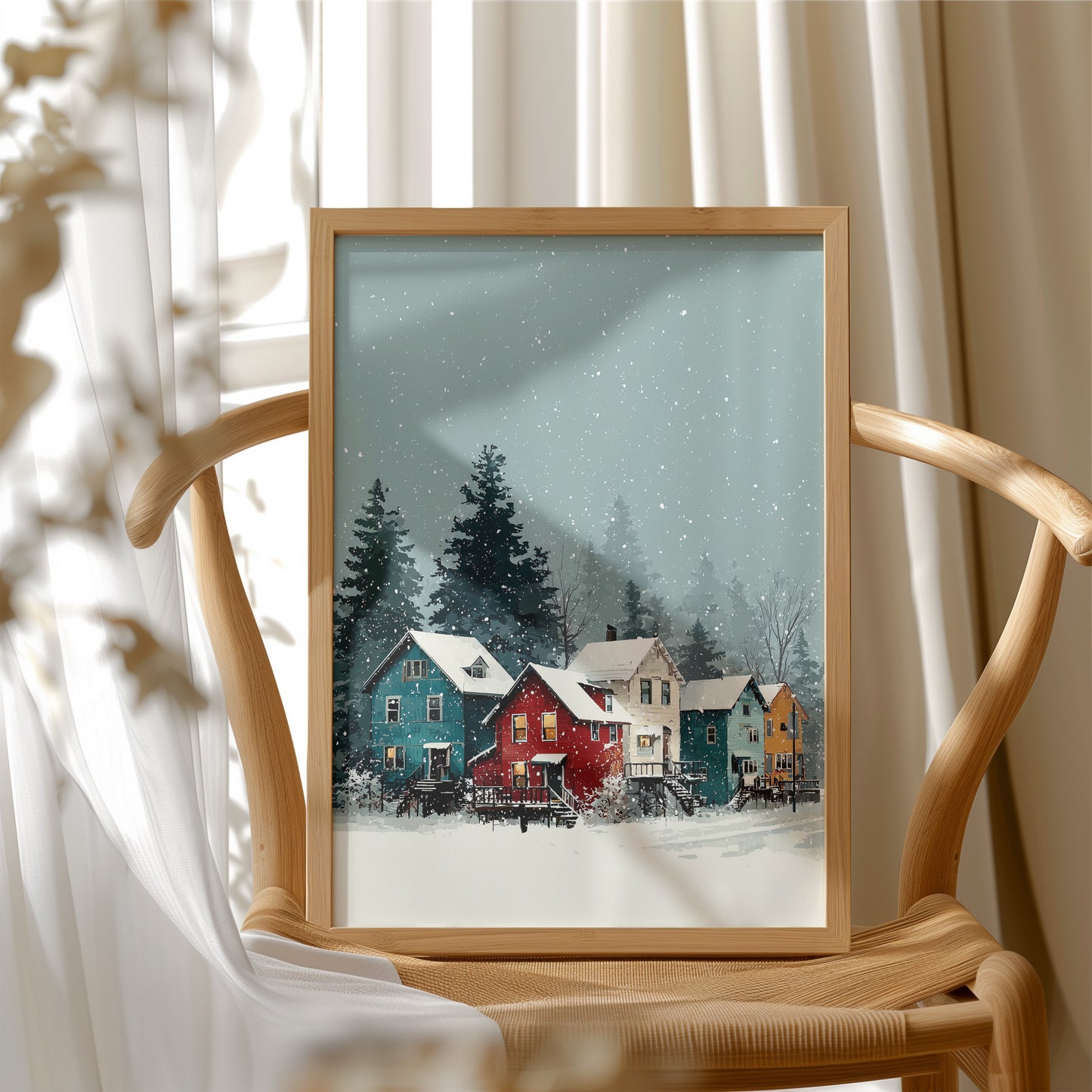 Snow Falls on Main Street