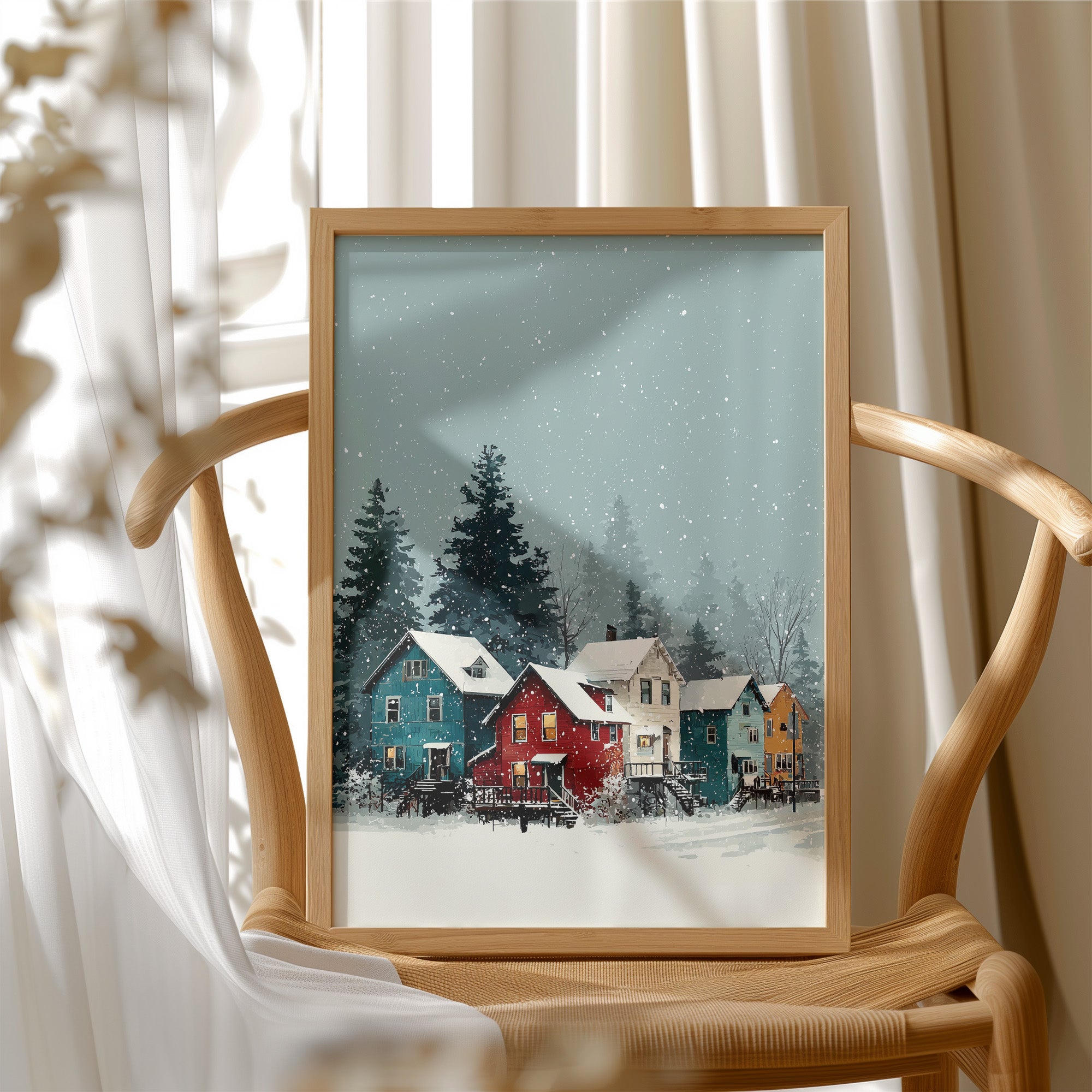 Snow Falls on Main Street
