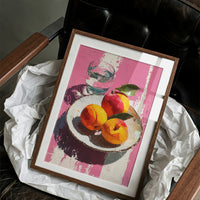 Peaches on Hot Pink