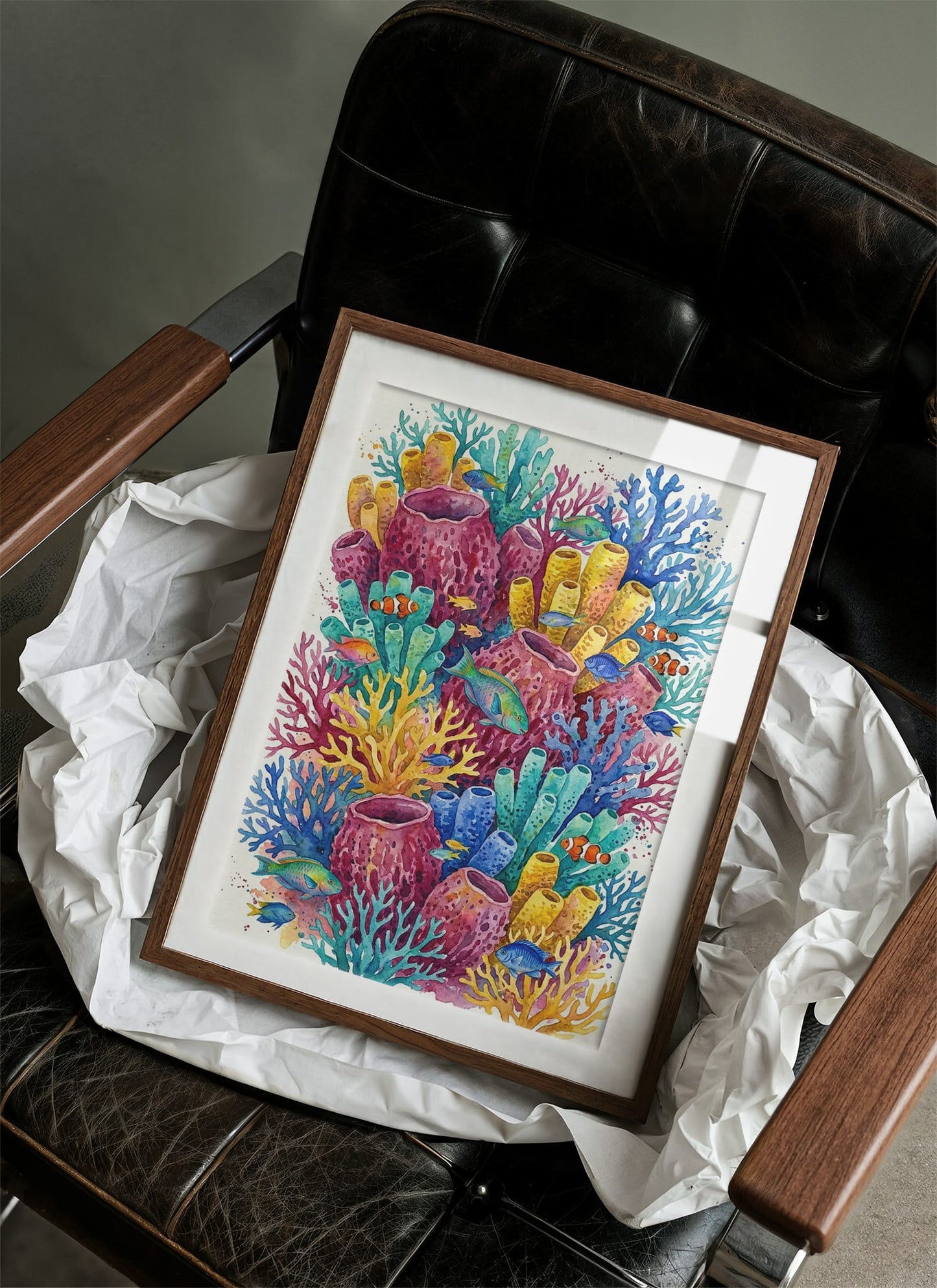 Coral Garden: Watercolor Reef Ecosystem Study