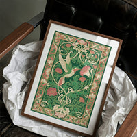 Hummingbird & Morning Glory: Art Nouveau Pattern Study