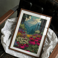Wildflower Vista: Retro National Park Poster