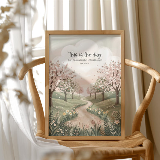 This Is the Day: Spring Scripture Print