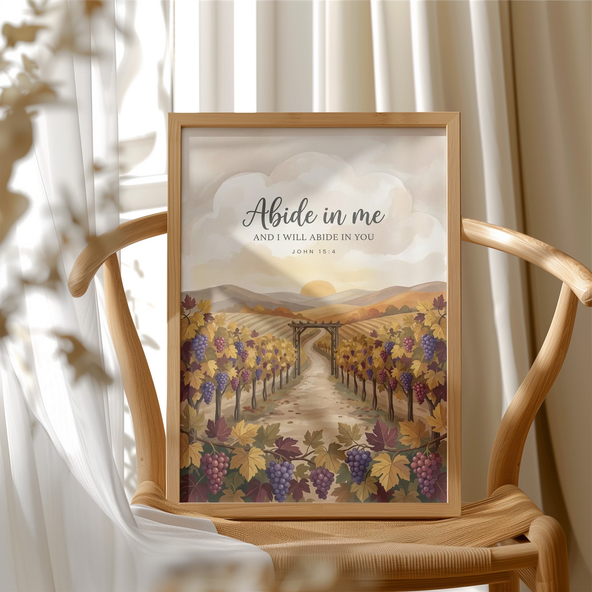 Abide in Me: Vineyard Scripture Print