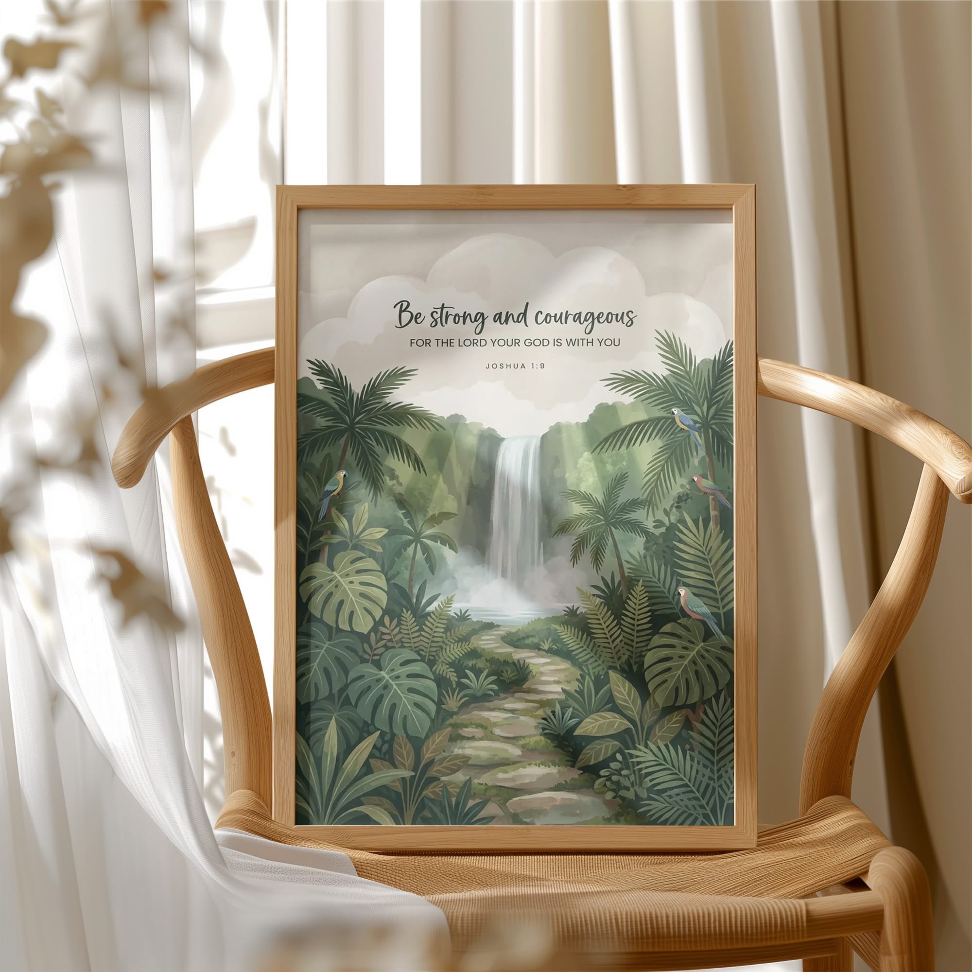 Be Strong and Courageous: Jungle Waterfall Path