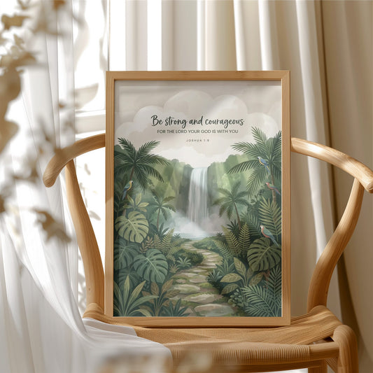 Be Strong and Courageous: Jungle Waterfall Path