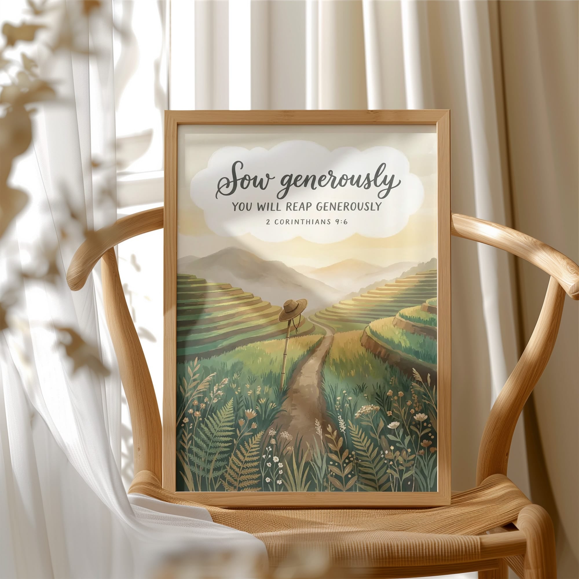Sow Generously: Terraced Rice Field Path