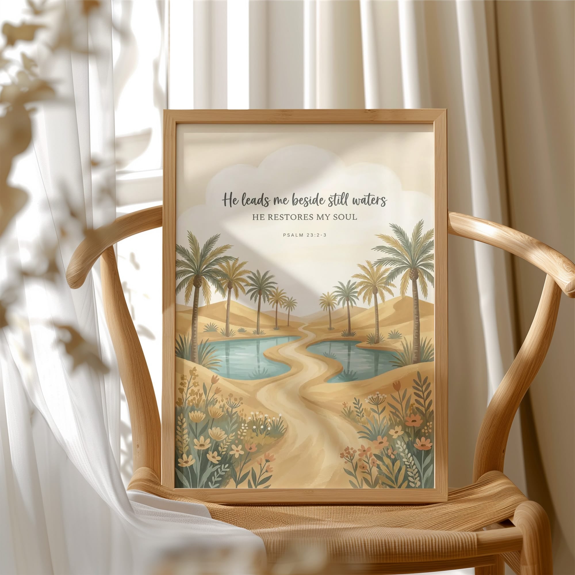He Leads Me Beside Still Waters: Desert Oasis Path