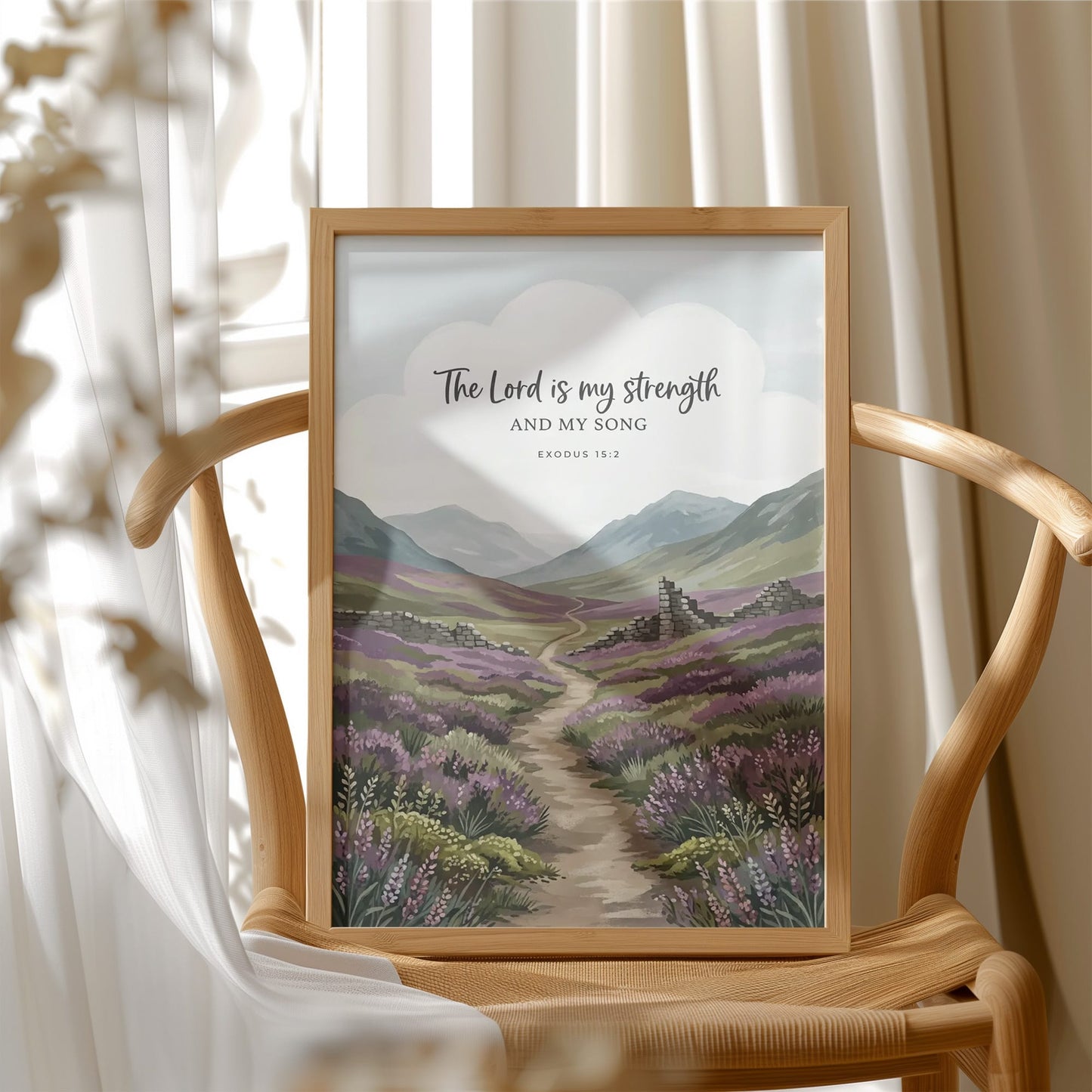The Lord Is My Strength: Highland Heather Path