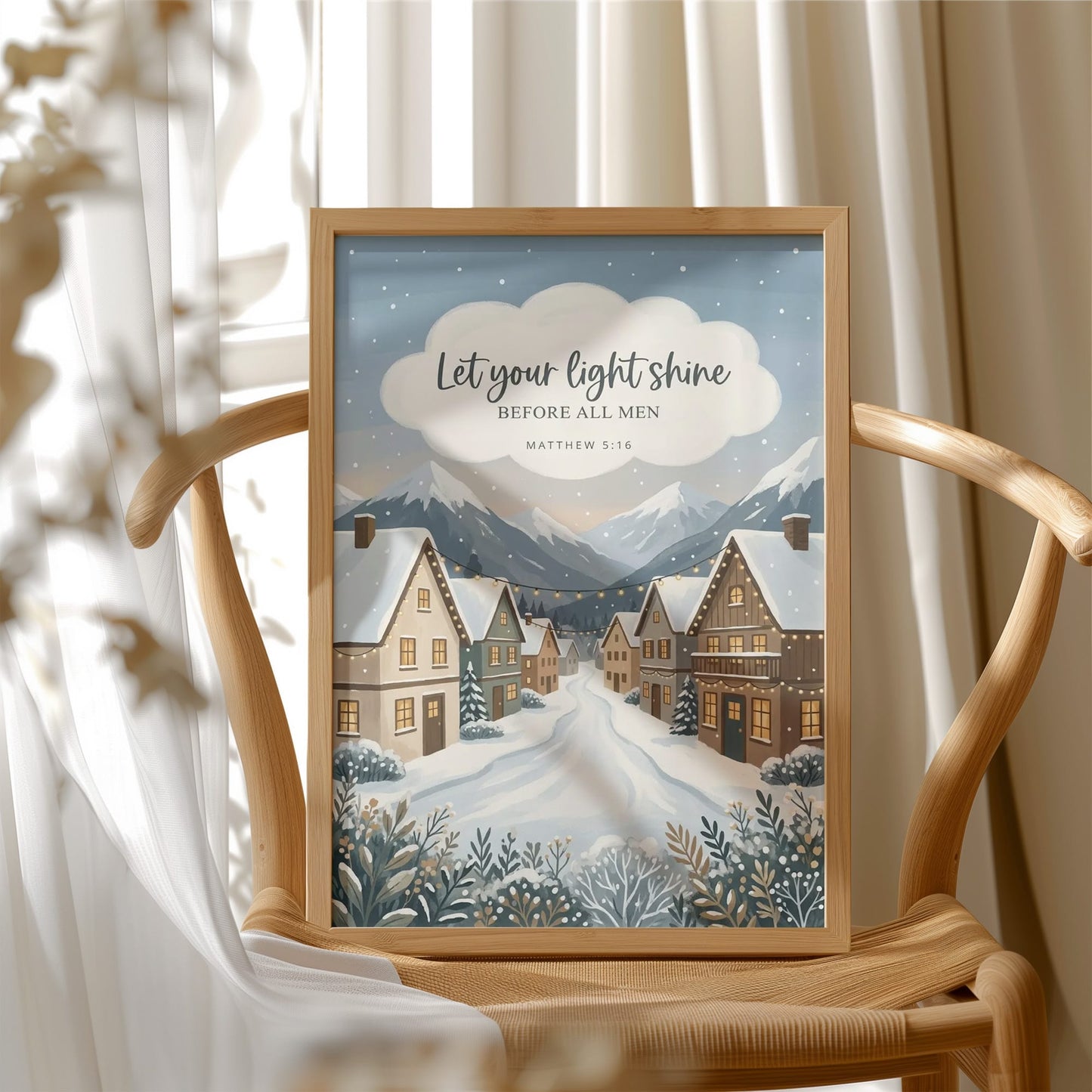 Let Your Light Shine: Snowy Alpine Village