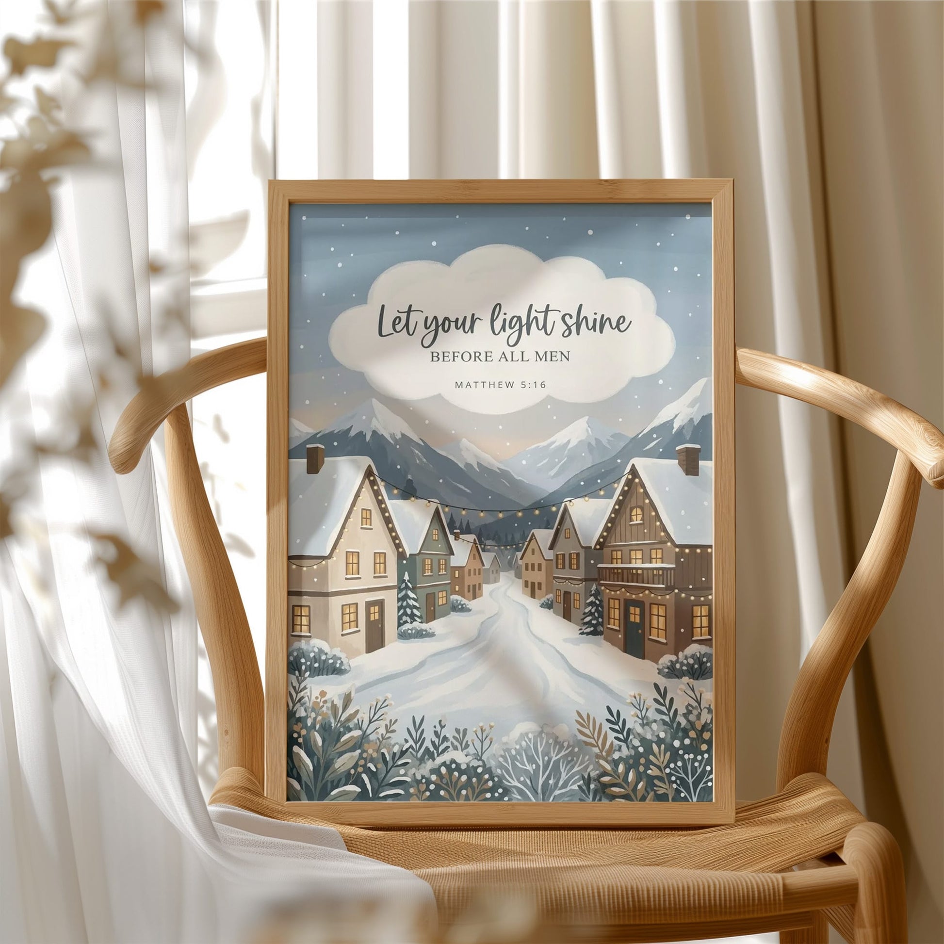 Let Your Light Shine: Snowy Alpine Village