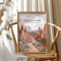 I Lift My Eyes to the Hills: Desert Canyon Path