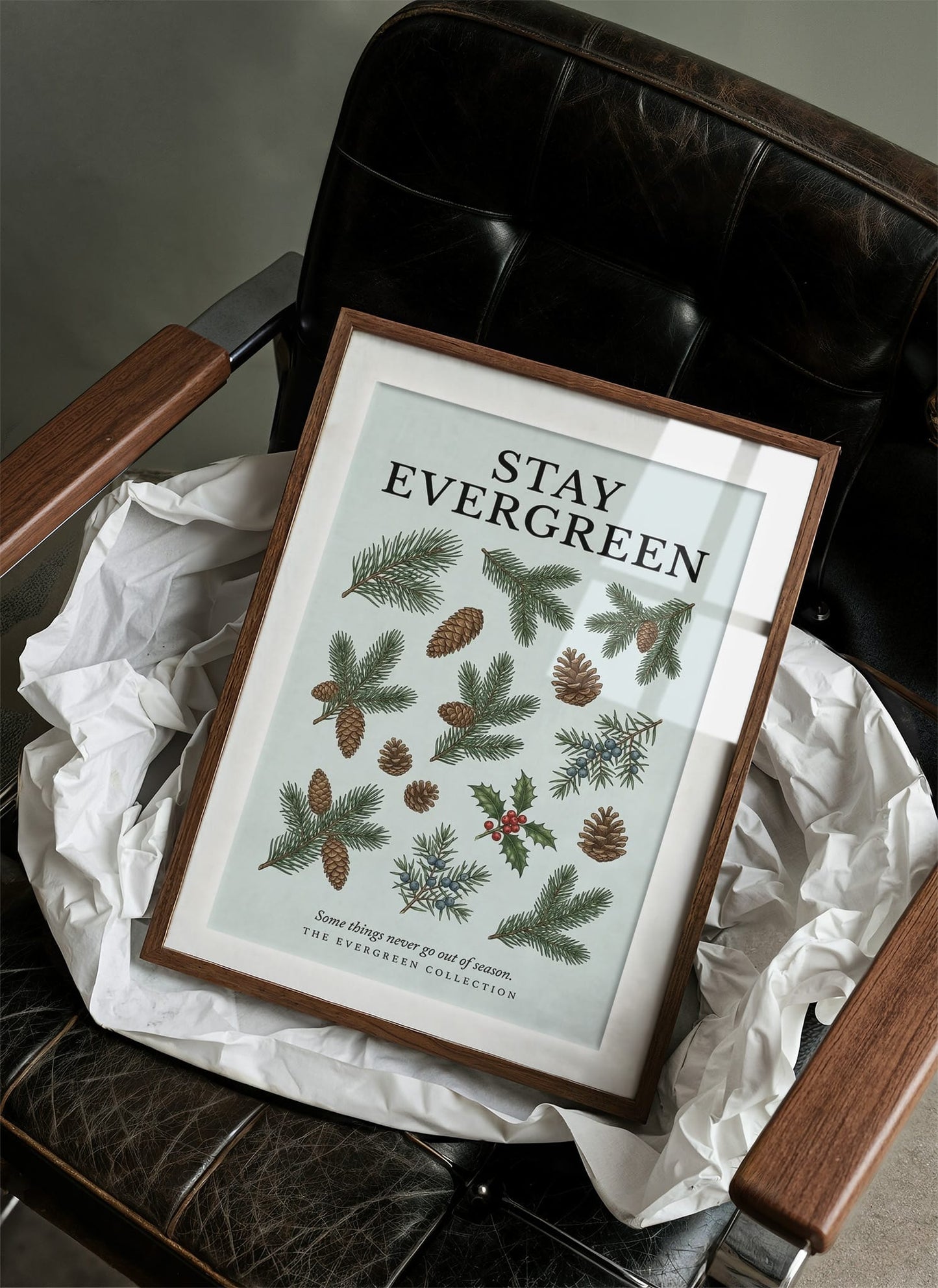 Stay Evergreen: Vintage Pine & Holly Chart