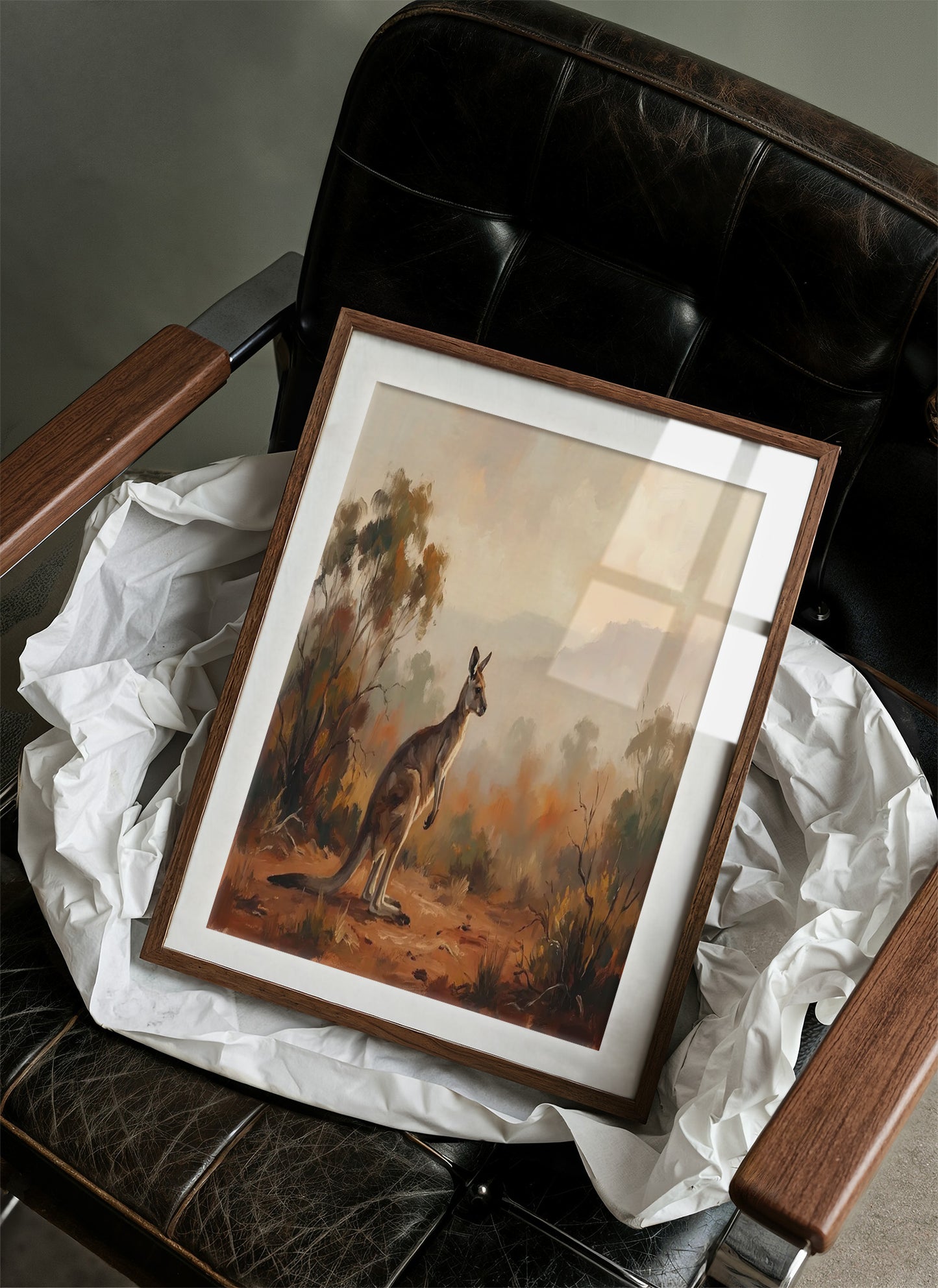 Kangaroo in the Outback Haze